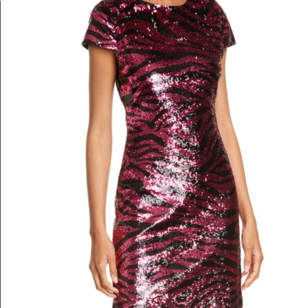 alice + olivia Sequin Tiger Print Minidress